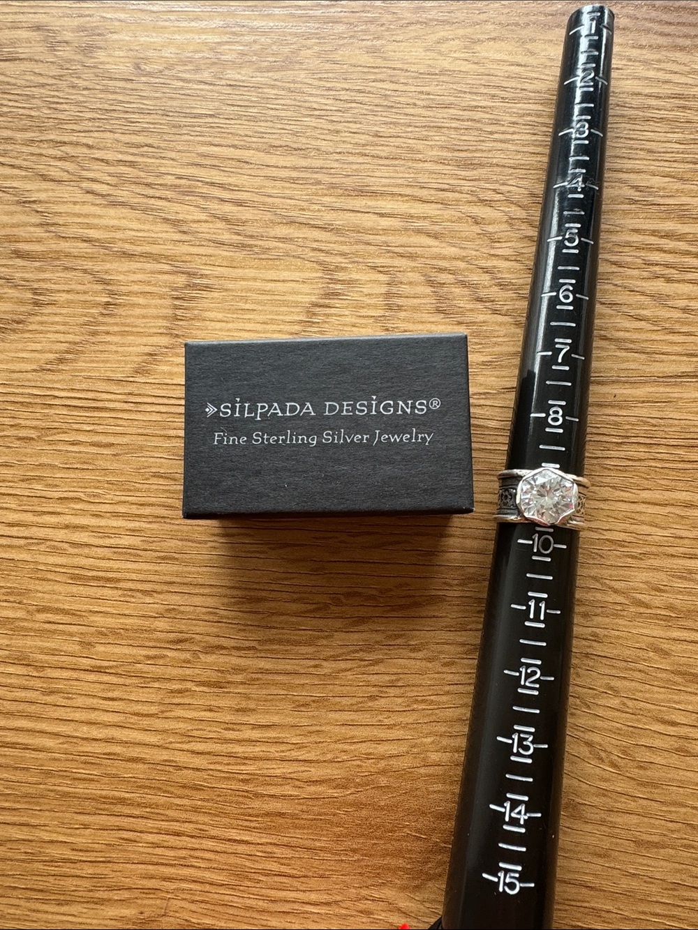 Vintage Silpada Sterling Silver Ring with Clear Gemstone - Picture 3 of 4
